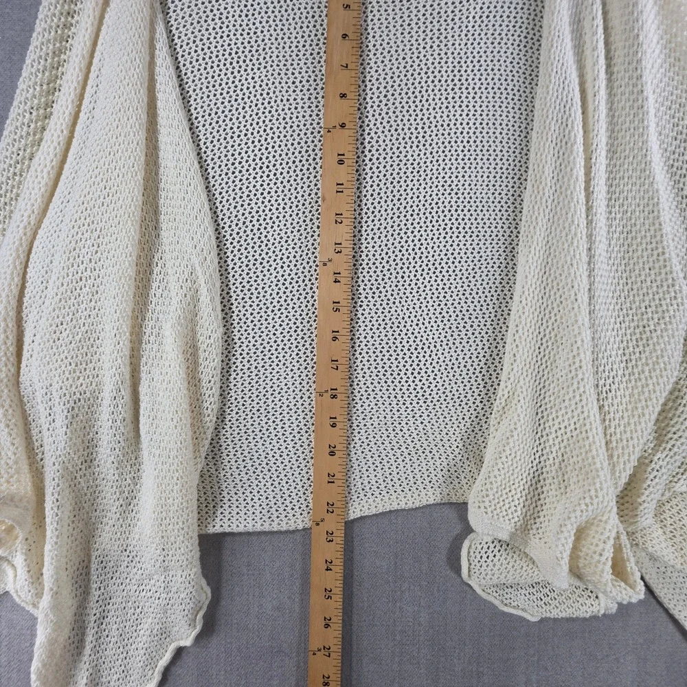 ka-Pa fashion Shawl Women OS Cream Open Knit‎ Mesh Draped Wrap Layering